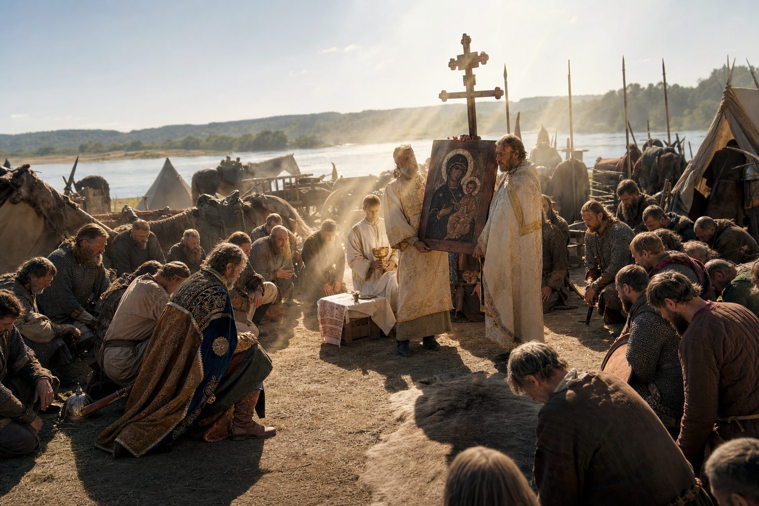 Imagen fotorrealista, Origen de la Cruz de Dios honesta y vivificadora, calendario ortodoxo, 2026-08-14, other Imagen fotorrealista, Origen de la Cruz de Dios honesta y vivificadora, calendario ortodoxo, 2026-08-14, other